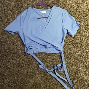 Rowme crop top. Blue. Barely used